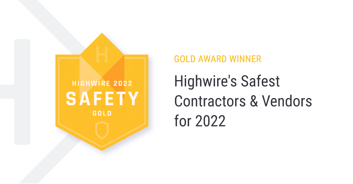 Highwire 2022 Safety Gold Award Winner